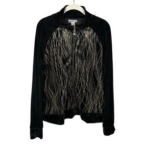 NWT Mirror Image Velvet Zip Up Tracksuit Jacket Women's XL